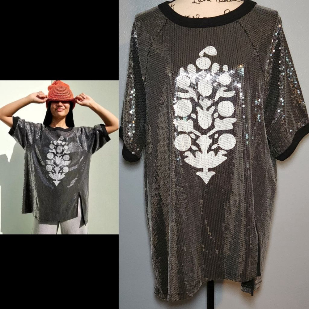 Free People Movement Run Off Sequin Tunic